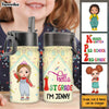 Personalized Gift For Granddaughter Back To School Kids Water Bottle With Straw Lid 27717 1