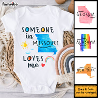 Personalized Gift For Newborn Baby Shower Custom States Baby Onesie 27720 thumb 1