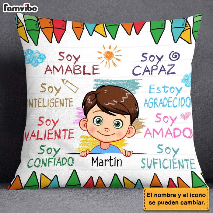 Personalized Gift For Grandson Spanish Soy Amable Pillow 27722 1