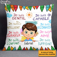 Personalized Gift For Grandson French Je Suis Gentil Pillow 27726 thumb 1
