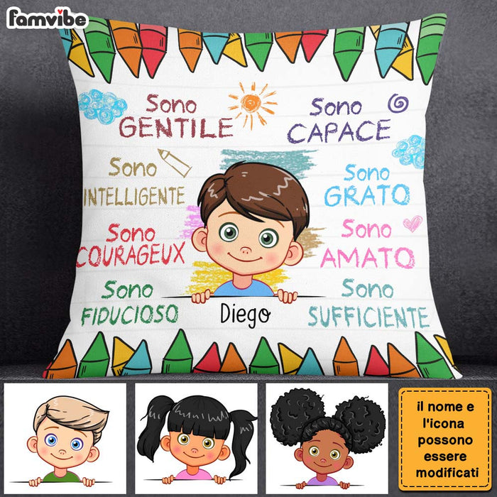 Personalized Gift For Grandson Italia Sono Gentile Pillow 27727 1