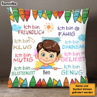 Personalized Gift For Grandson German Ich Bin Freundlich Pillow 27728 thumb 1