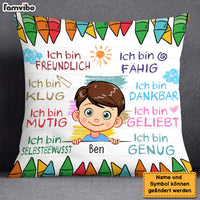 Personalized Gift For Grandson German Ich Bin Freundlich Pillow 27728 thumb 1
