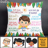 Personalized Gift For Grandson German Ich Bin Freundlich Pillow 27728 thumb 1