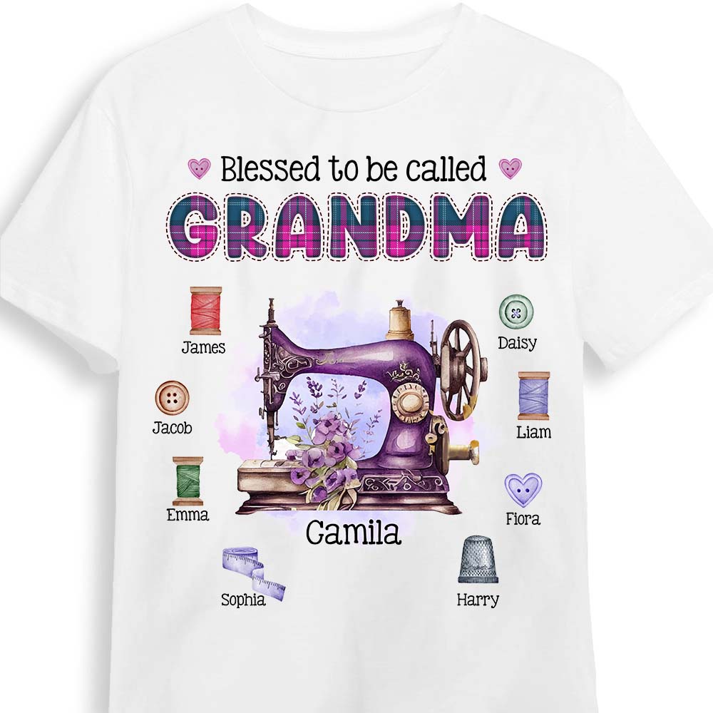 Personalized Gift For Grandma Blessed To Be Called Sewing Set Shirt Hoodie Sweatshirt 27730 Primary Mockup