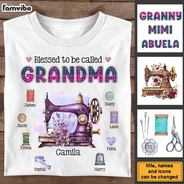 Personalized Gift For Grandma Blessed To Be Called Sewing Set Shirt - Hoodie - Sweatshirt 27730 1