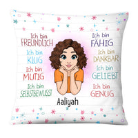 Personalized Gift For Granddaughter German Ich Bin Freundlich Pillow 27738 thumb 1