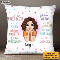 Personalized Gift For Granddaughter German Ich Bin Freundlich Pillow 27738 thumb 1