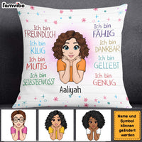 Personalized Gift For Granddaughter German Ich Bin Freundlich Pillow 27738 thumb 1