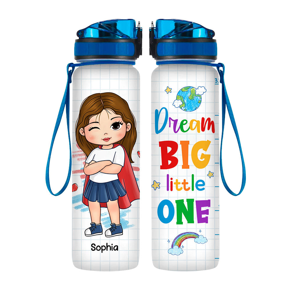 Personalized Back To School Gift For Granddaughter Dream Big Tracker Bottle 27740 Primary Mockup