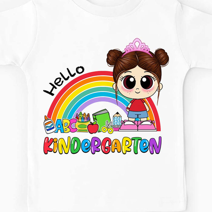 Personalized Gift For Granddaughter Back To School Hello Kid T Shirt 27743 1