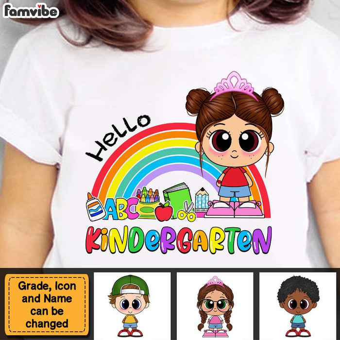 Personalized Gift For Granddaughter Back To School Hello Kid T Shirt 27743 1