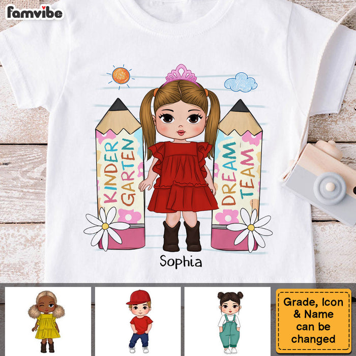 Personalized Gift For Granddaughter Kindergarten Dream Team Kid T Shirt 27744 1