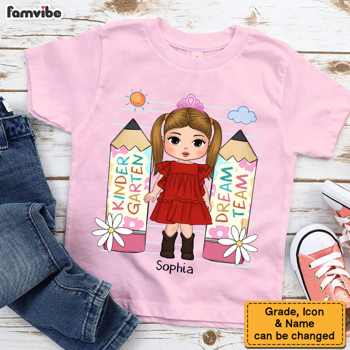 Personalized Gift For Granddaughter Kindergarten Dream Team Kid T Shirt 27744 1