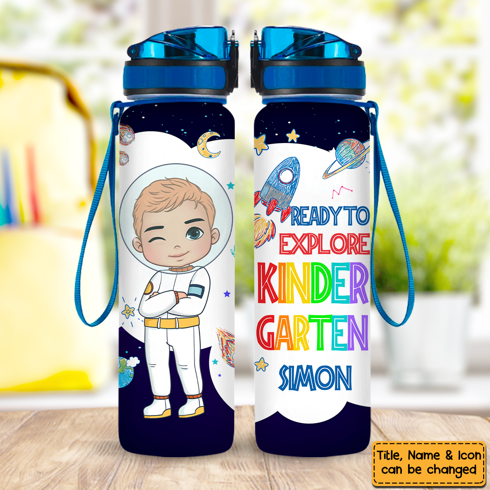 Personalized Gift For Grandson Astronaut Ready To Explore Tracker Bottle 27747 Primary Mockup