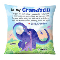Personalized Gift For Grandson Dinosaur Hug This Pillow 27749 thumb 1
