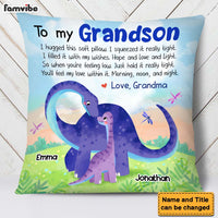 Personalized Gift For Grandson Dinosaur Hug This Pillow 27749 thumb 1