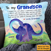 Personalized Gift For Grandson Dinosaur Hug This Pillow 27749 thumb 1