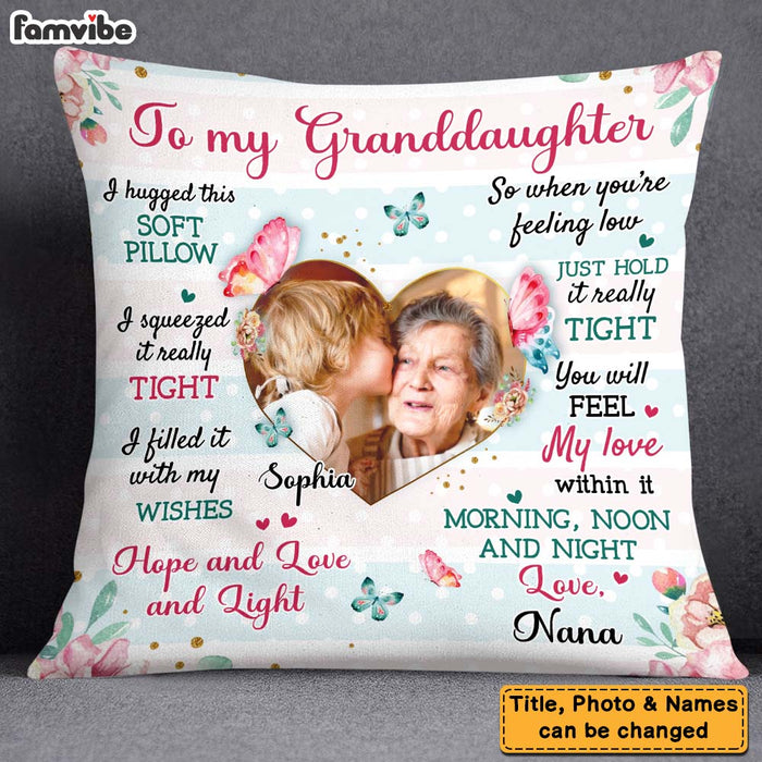 Personalized Gifts For Granddaughter Hug This Photo Pillow 27752 1