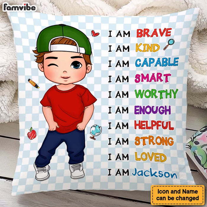 Personalized Back to School Pillow - Encouraging Gift for Kids