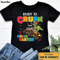 Personalized Back To School Gift For Grandson T-Rex And Monster Truck Kid T Shirt 27755 thumb 1