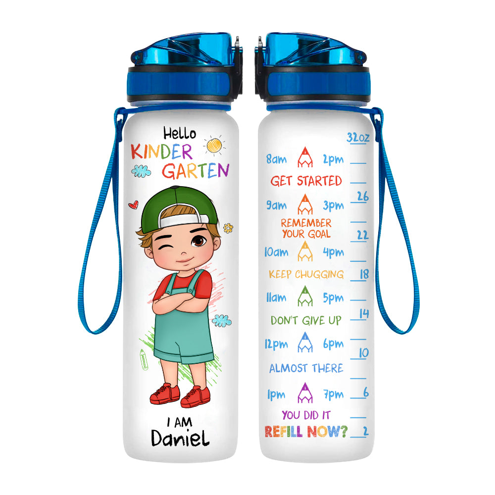 Personalized Gift For Grandson Back To School Tracker Bottle 27756 Primary Mockup