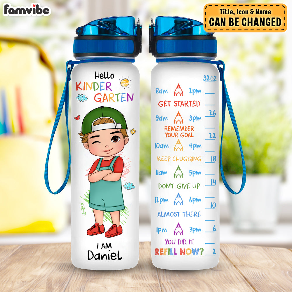 Personalized Gift For Grandson Back To School Tracker Bottle 27756 Primary Mockup