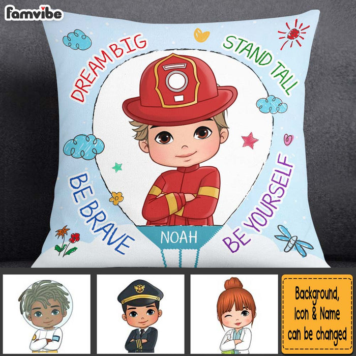 Personalized Gifts For Grandson Dream Big Be Brave Pillow 27759 1