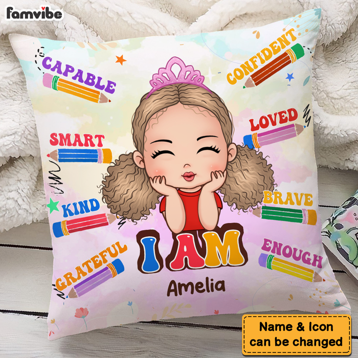 Personalized Gift For Granddaughter I Am Kind Affirmation Pillow 27762 1