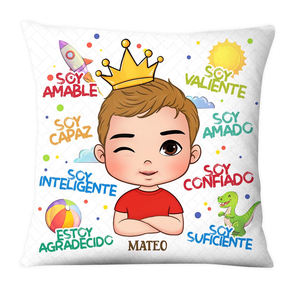 Personalized Gifts For Grandson Spanish Soy Amable Pillow 27768 Primary Mockup