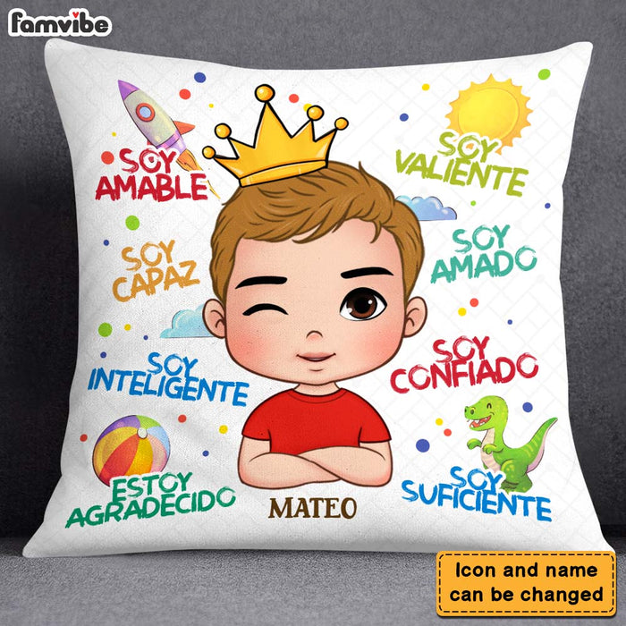 Personalized Gifts For Grandson Spanish Soy Amable Pillow 27768 1