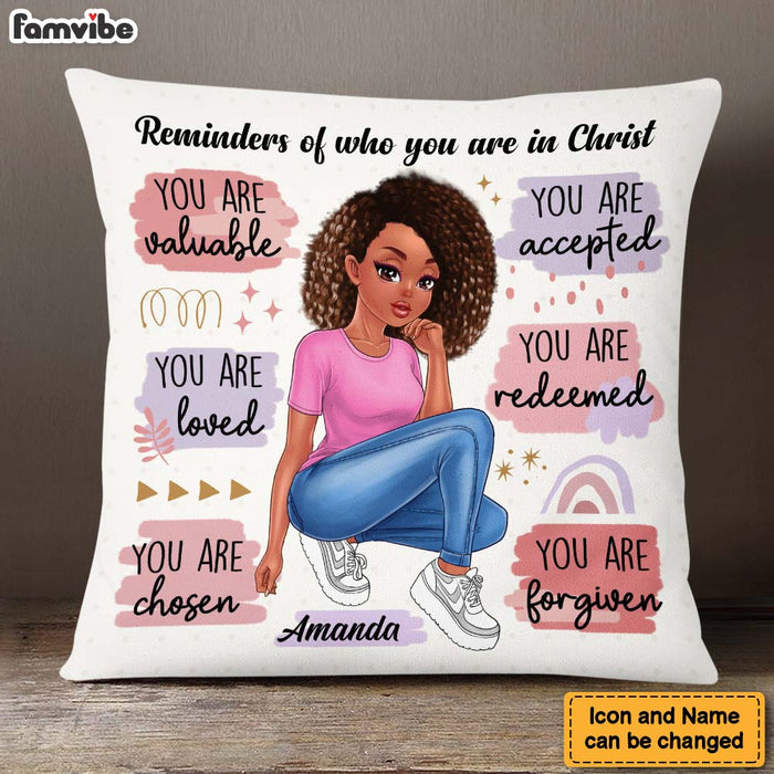 Personalized Gift For Daughter Reminder In Christ Pillow 27770 1