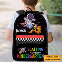Personalized Back To School Gift For Grandson Astronaut Blasting Off BackPack 27773 thumb 1