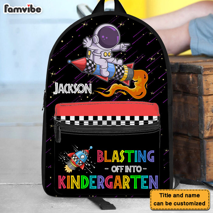 Personalized Back To School Gift For Grandson Astronaut Blasting Off BackPack 27773 1
