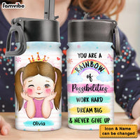 Personalized Gifts For Granddaughter Motivation Kids Water Bottle With Straw Lid 27776 thumb 1