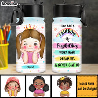Personalized Gifts For Granddaughter Motivation Kids Water Bottle With Straw Lid 27776 thumb 1