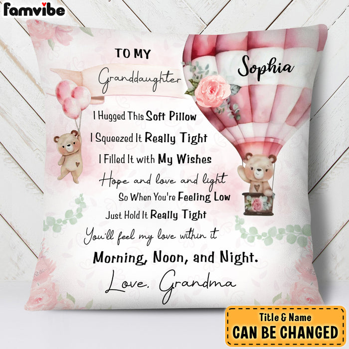 Personalized Gift For Granddaughter Baby Bear Balloon Pillow 27780 1