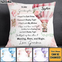 Personalized Gift For Granddaughter Baby Bear Balloon Pillow 27780 thumb 1