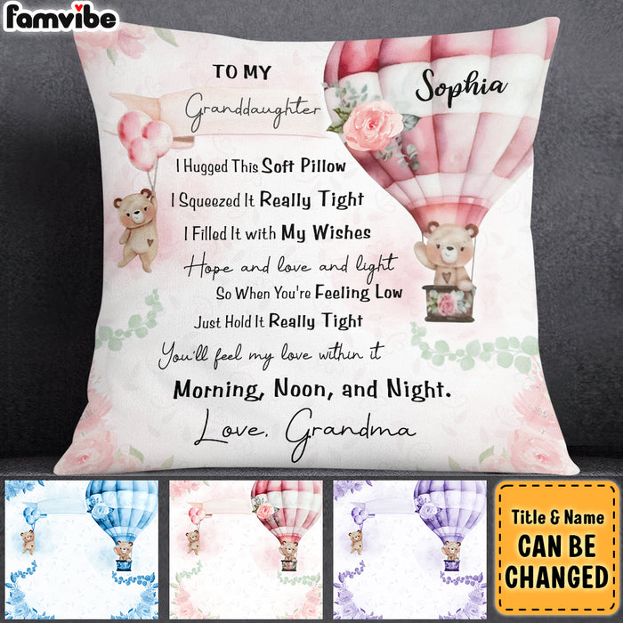 Personalized Gift For Granddaughter Baby Bear Balloon Pillow 27780 1
