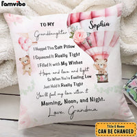Personalized Gift For Granddaughter Baby Bear Balloon Pillow 27780 thumb 1