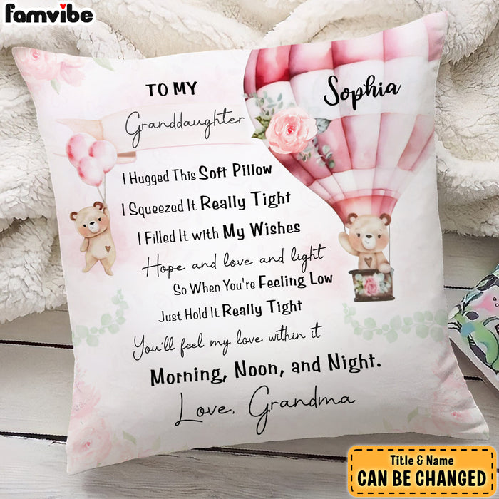 Personalized Gift For Granddaughter Baby Bear Balloon Pillow 27780 1