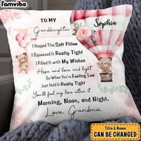 Personalized Gift For Granddaughter Baby Bear Balloon Pillow 27780 thumb 1