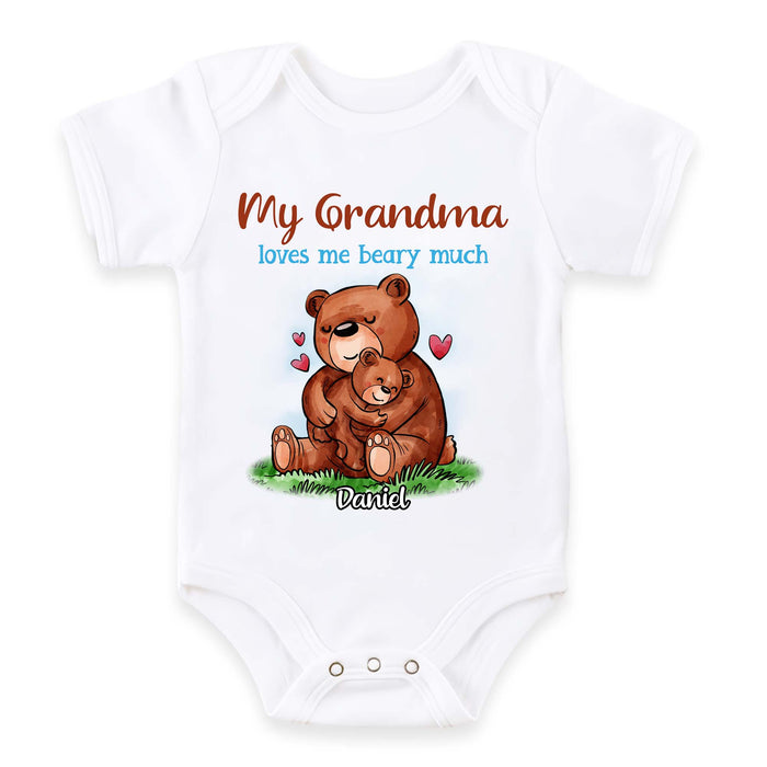 Personalized Newborn Baby Gifts Love Me Beary Much Baby Onesie 27785 1