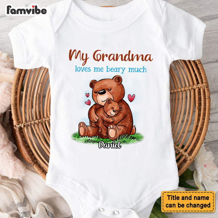 Personalized Newborn Baby Gifts Love Me Beary Much Baby Onesie 27785 1