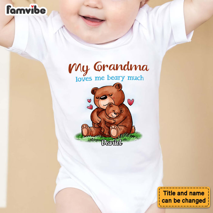 Personalized Newborn Baby Gifts Love Me Beary Much Baby Onesie 27785 1