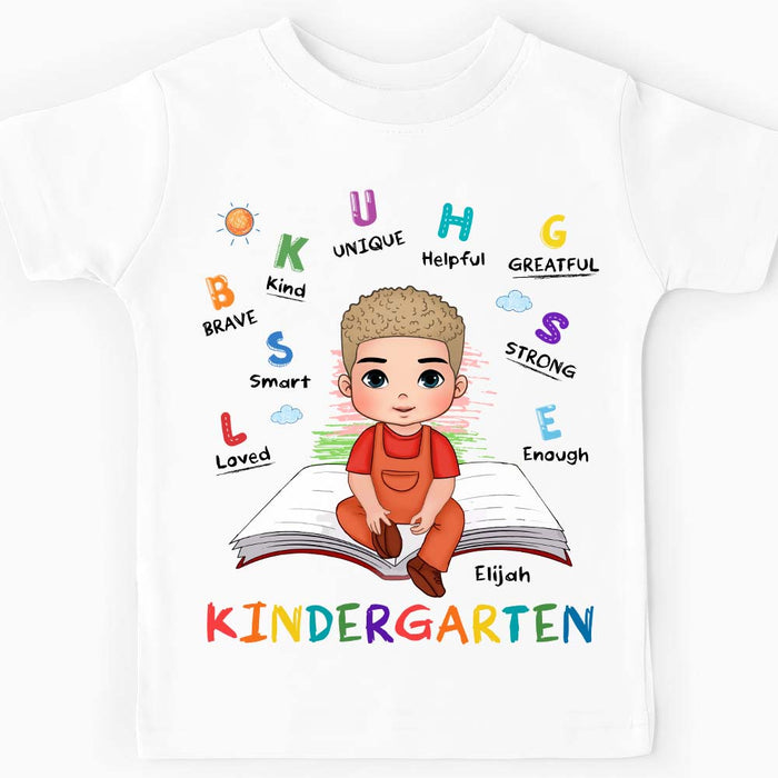 Personalized Gift For Grandson Back To School Affirmation Kid T Shirt 27786 1