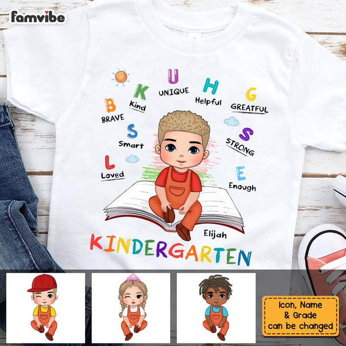 Personalized Gift For Grandson Back To School Affirmation Kid T Shirt 27786 1