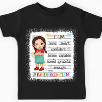 Personalized Gift For Granddaughter Back To School Affirmation Kid T Shirt 27789 thumb 1