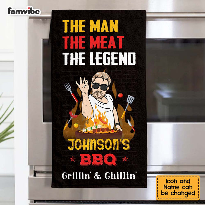 Personalized Gift For Grill Grandpa Father Towel 27791 1