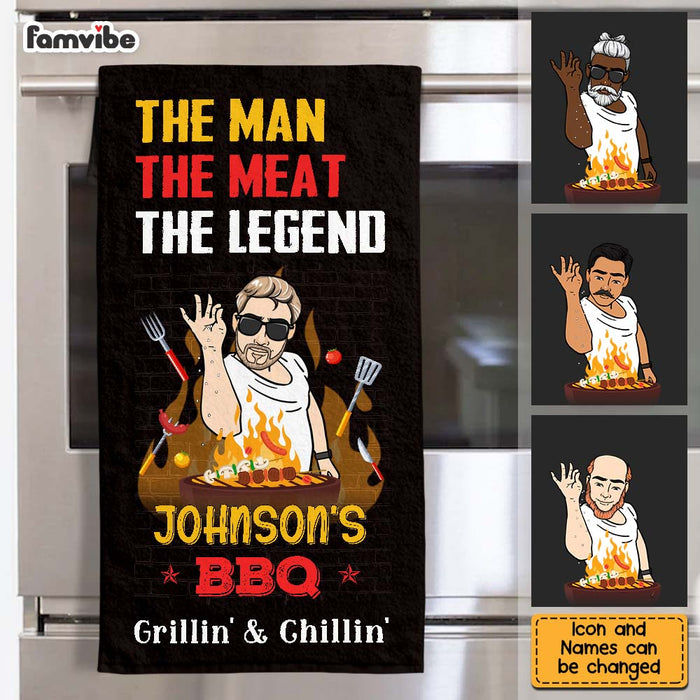 Personalized Gift For Grill Grandpa Father Towel 27791 1